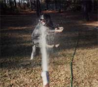 Max playing in the hose